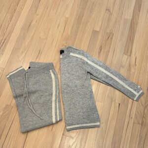 Grey 100% Cashmere Jogger and Sweater Set